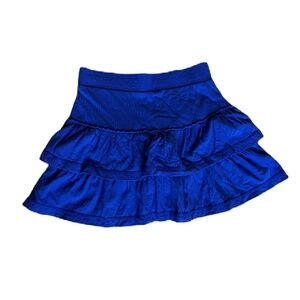 tiered ruffle skort girls blue